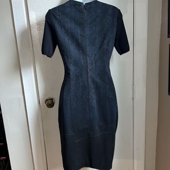 ELIE TAHARI Karli Black Scuba Stretch Dress-0 - Picture 5 of 10